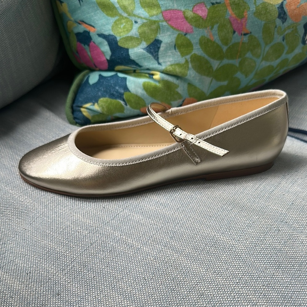 Marc Fisher Metallic Mary Jane Flats